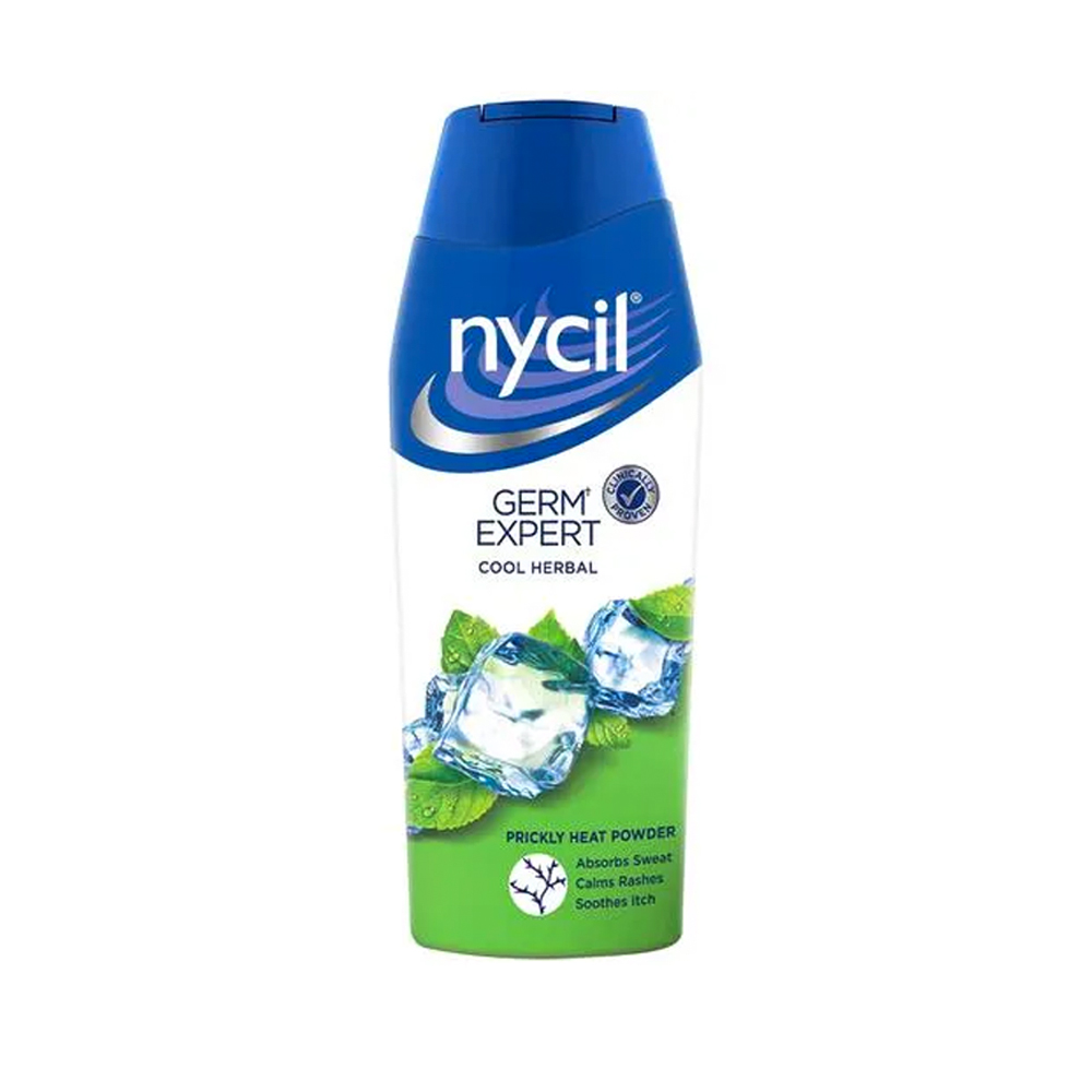 Nycil Germ Expert Prickly Heat Powder Cool Herbal 150g 