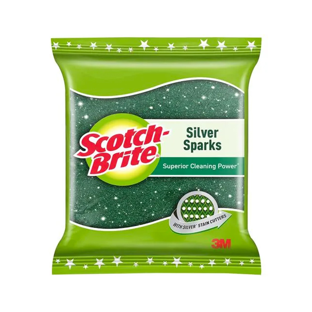 Scrub Pad Scotch brite Silver Sparks - Green 