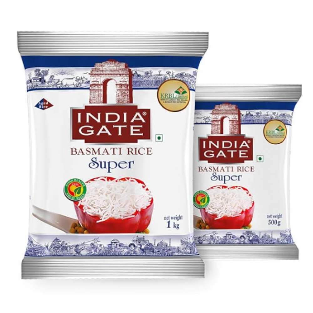 India Gate Basmati Rice Super 1kg 